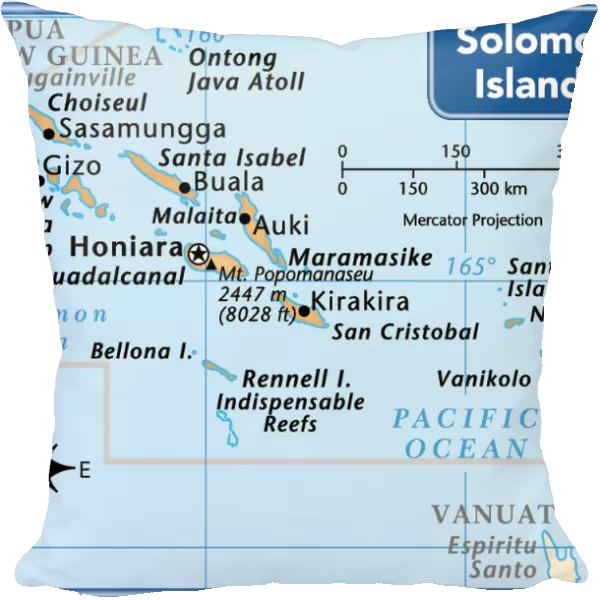 Solomon Islands country map