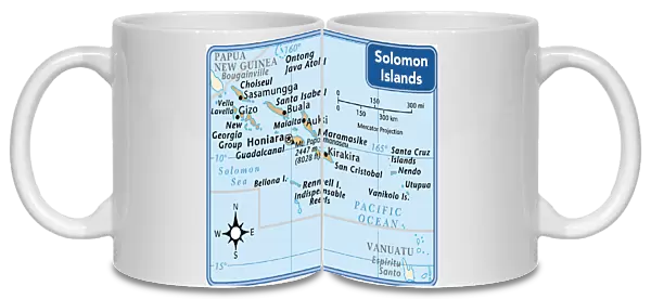 Solomon Islands country map