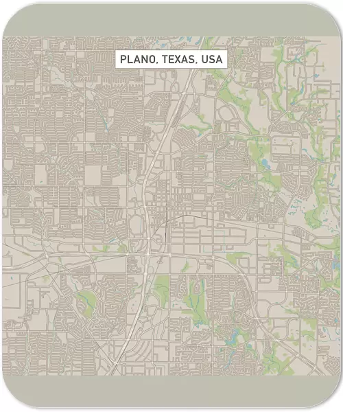 Plano Texas US City Street Map