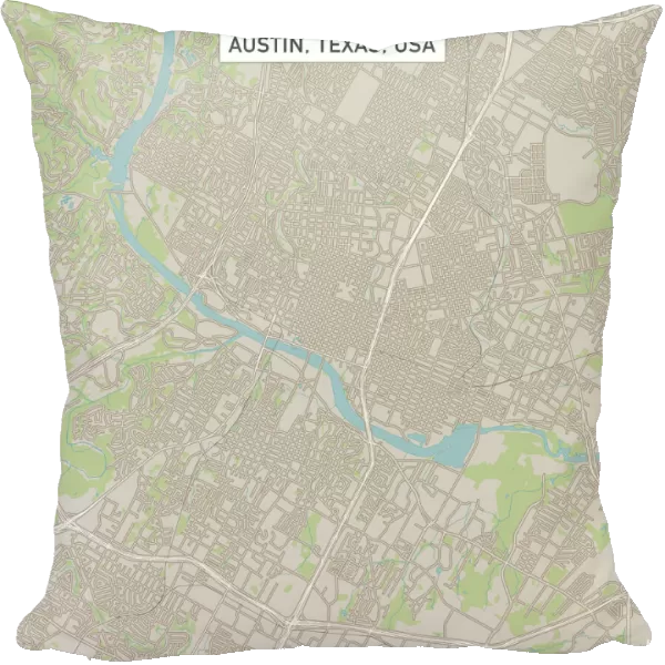 Austin Texas US City Street Map