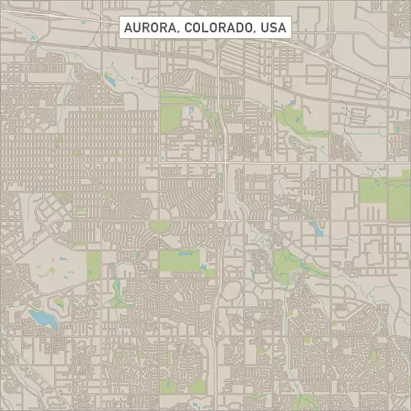 Aurora Colorado US City Street Map