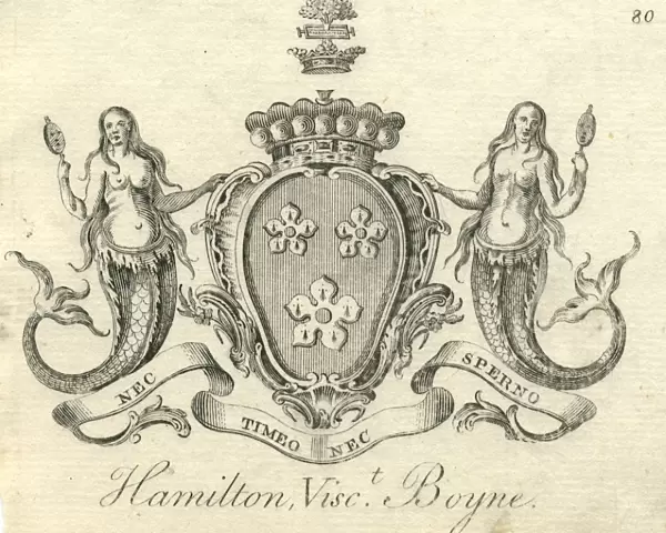 Coat of arms Hamilton, Viscount Boyne 18th century