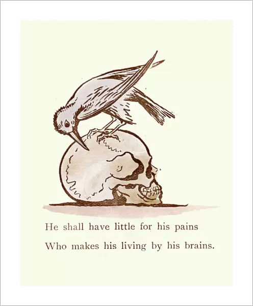 Victorian satirical cartoon, He shall have little for his pains