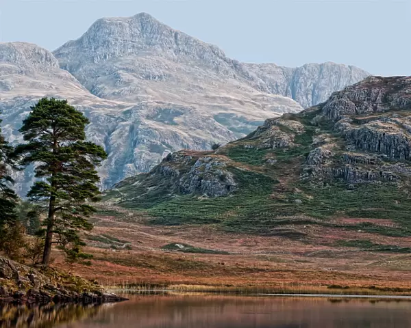 The Langdale Pikes, seen from Blea Tarn, Cumbria
