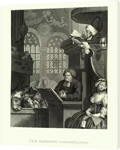The Sleeping Congregation, William Hogarth