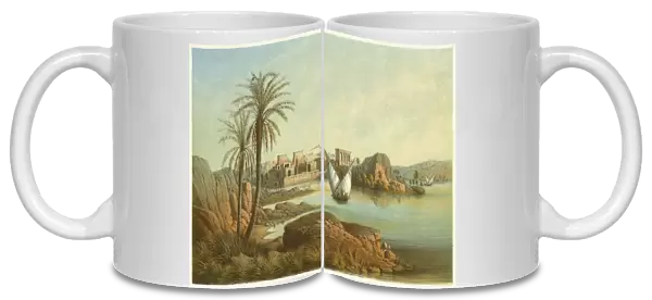 Philae island (Egypt), by Ernst Weidenbach (1818-1882), lithograph, published 1861