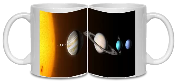 Solar system planets, illustration