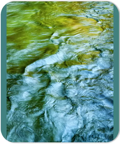 Sol Duc River abstract surface, Olympic National Park, Washington State, USA