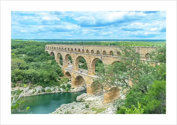 Landscape with Pont du Gard, Provence, France