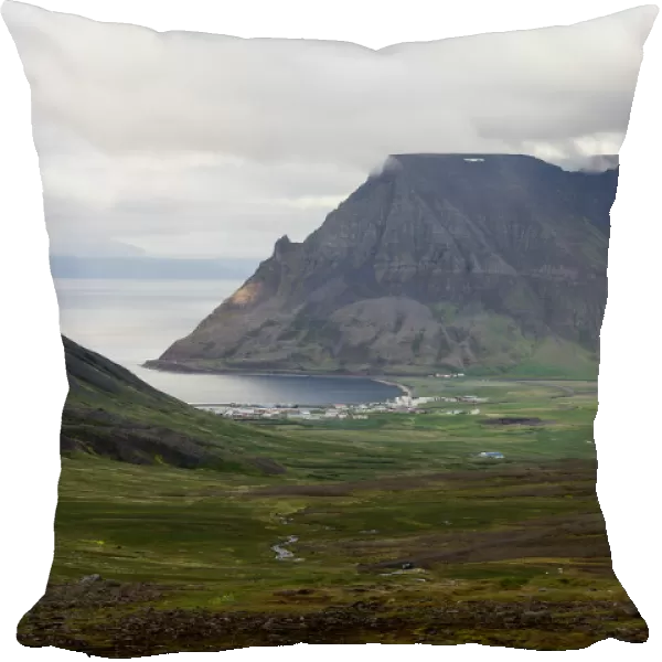 View of countryside near Isafjordur, Isafjarthardjup, Westfjords, Iceland