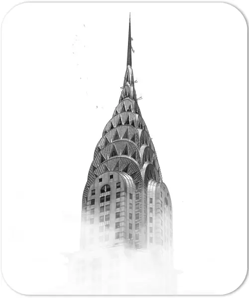 Black and White photos of The Chrysler Building, Empire State Building, and New York City