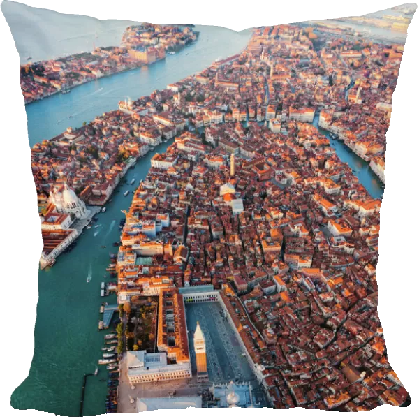 Aerial view of St Mark square, Venice, Italy