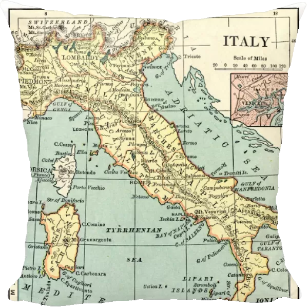 Map of Italy 1889