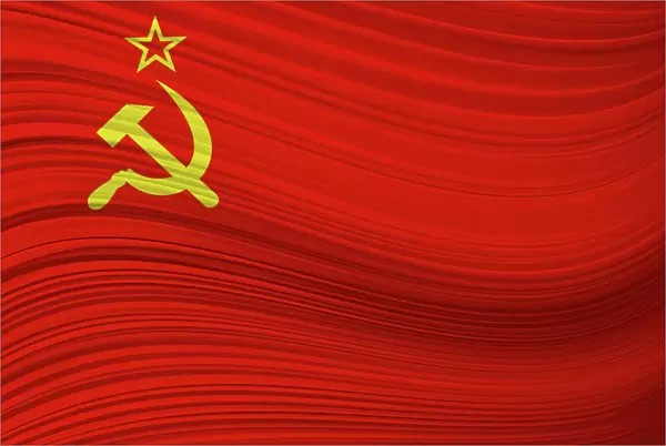 SOVIET UNION waving flag