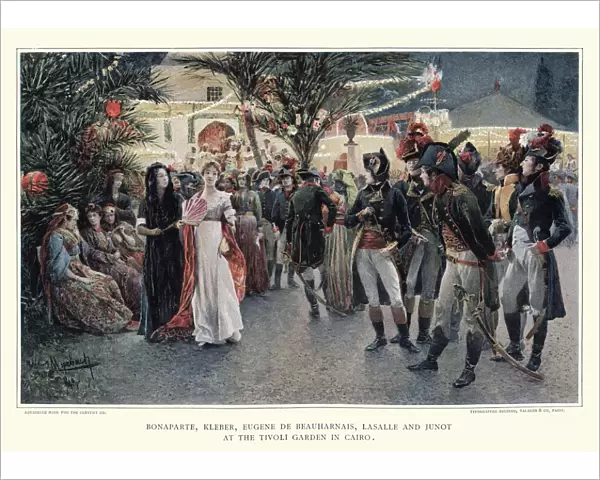 Bonaparte, Kleber, Eugene De Beauharnais at the Tivoli Garden, Cairo