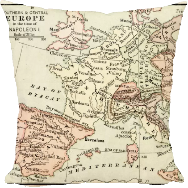 Map of Europe in the time of Napoleon I 1881