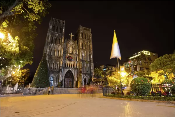 St. Josephs Cathedral by Night, Hanoi, Vietnam
