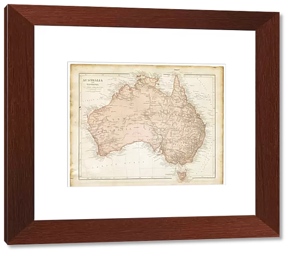 Old map of Australia 1899