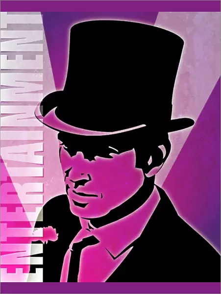 Entertainment poster with man in top hat