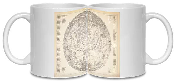 Lunar Map engraving 1896