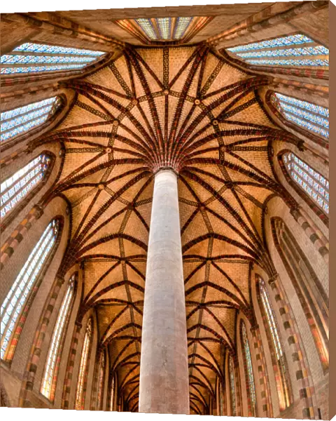 The church of the Jacobins of Toulouse and its ceiling called Palm of the Jacobins