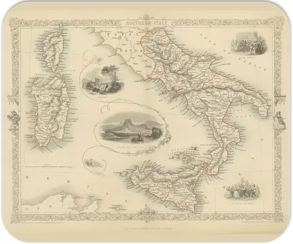 Southern Italy fine engraving