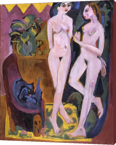 Two Nudes in a Room by Ernst Ludwig Kirchner