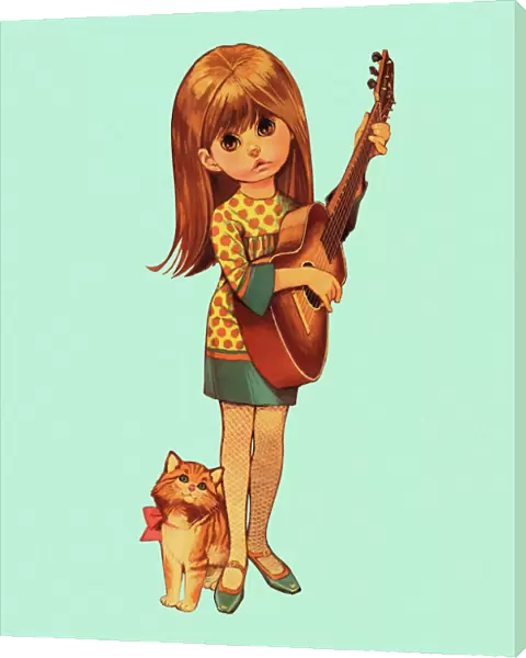 Girl Playing the Guitar