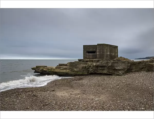 WW2 pillbox at Cornelian bay, Scarborough, North Yorkshire