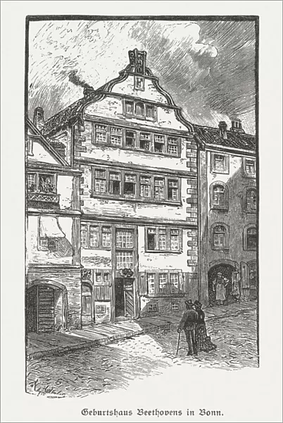 Birthplace of Ludwig van Beethoven in Bonn, Germany, published 1885