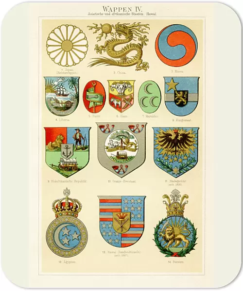 Coat of arms lithograph 1897