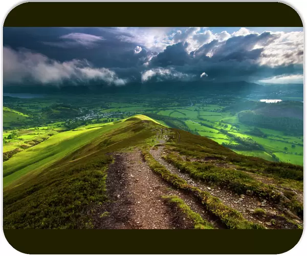 Barrow fell, Cumbrian Mountains, Braithwaite, Keswick, Lake District National park. UK