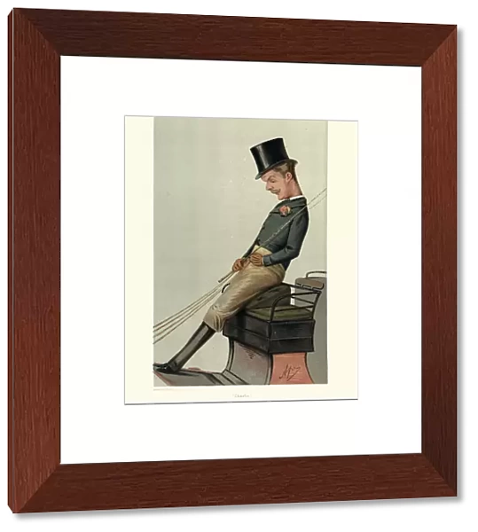 Lord Carrington driving a carriage, Vanity fair caricature