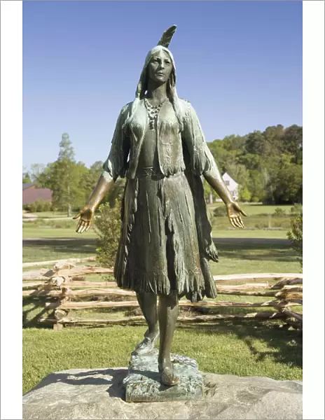 USA, Virginia, Jamestown, Pocahontas Statue