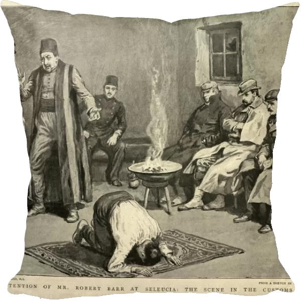 Detention of Nr Robert Barr at Seleucia, Scene in the customs house, 1898, 19th Century