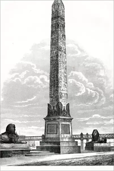 Obelisk Cleopatras Needle on the Thames Embrankment