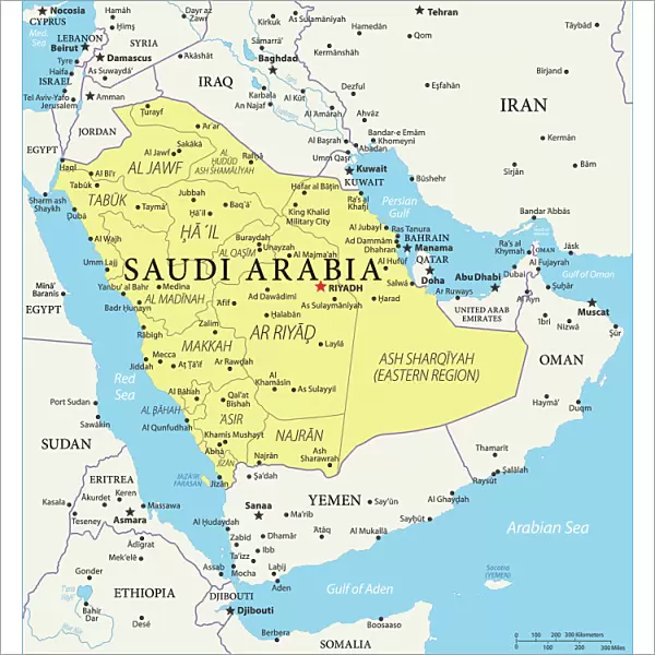 Saudi Arabia Reference Map