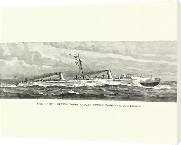USS Ericsson (TB-2) torpedo boat, United States Navy 19th Century