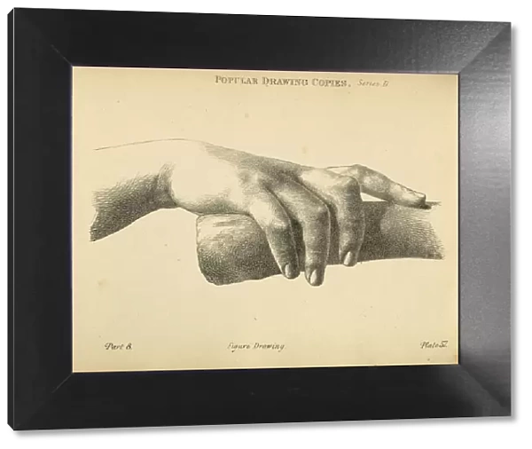 Sketching human hand holding gripping object, Victorian art figure drawing copies 19th Century