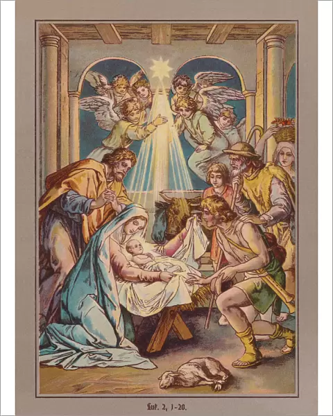 The Birth of Jesus, chromolithograph, published ca. 1880