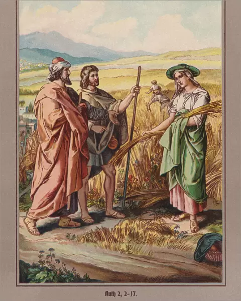 Ruth Works in the Field of Boaz, chromolithograph, published c. 1880