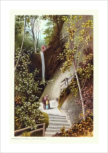 Shanklin Chine, a geological feature and tourist attraction in the town of Shanklin, on the Isle of Wight, Victorian