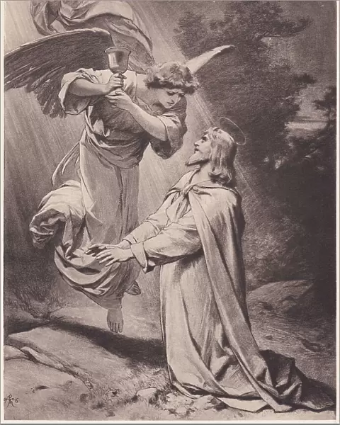 Christ on the Mount of Olives, photogravure, published in 1886