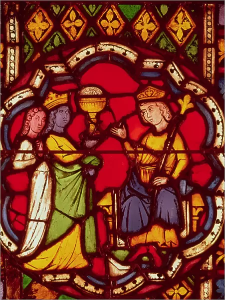 King Solomon and the Queen of Sheba Stained Glass