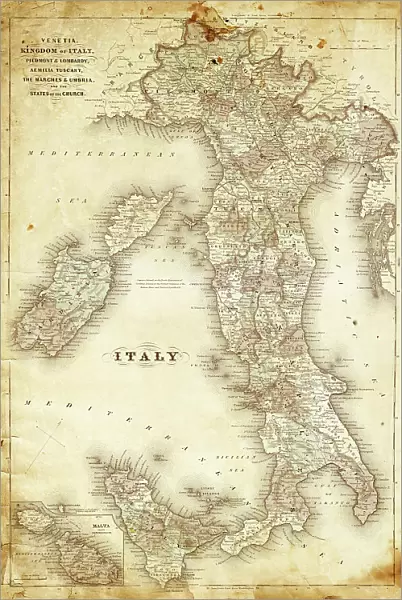 map of italy 1863