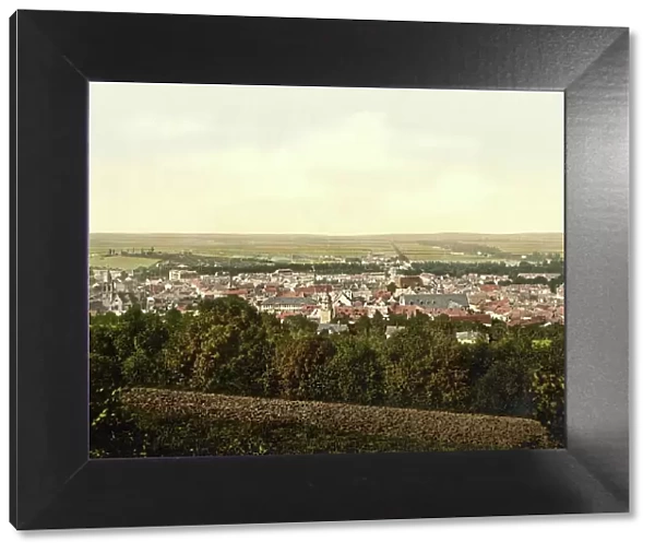 Arnstadt in Thuringia, Germany, Historic, digitally restored reproduction of a photochromic print from the 1890s