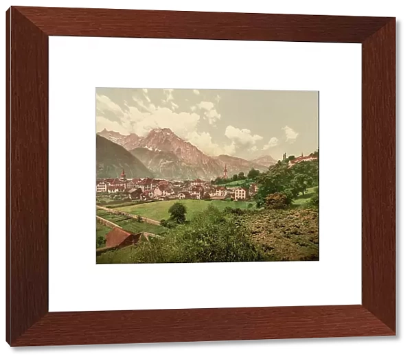 Altdorf in Bavaria, Germany, Historic, digitally restored reproduction of a photochromic print from the 1890s