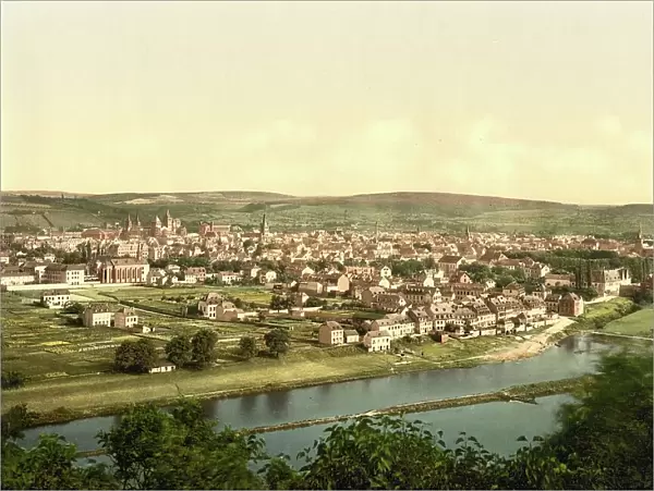 Trier an der Moselle, Rhineland-Palatinate, Germany, Historic, digitally restored reproduction of a photochromic print from the 1890s