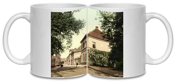The House of Liszt in Weimar, Thuringia, Germany, Historic, digitally restored reproduction of a photochrome print from the 1890s