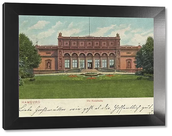 Die Kunsthalle, Hamburg, Germany, postcard with text, view around ca 1910, historical, digital reproduction of a historical postcard, public domain, from that time, exact date unknown